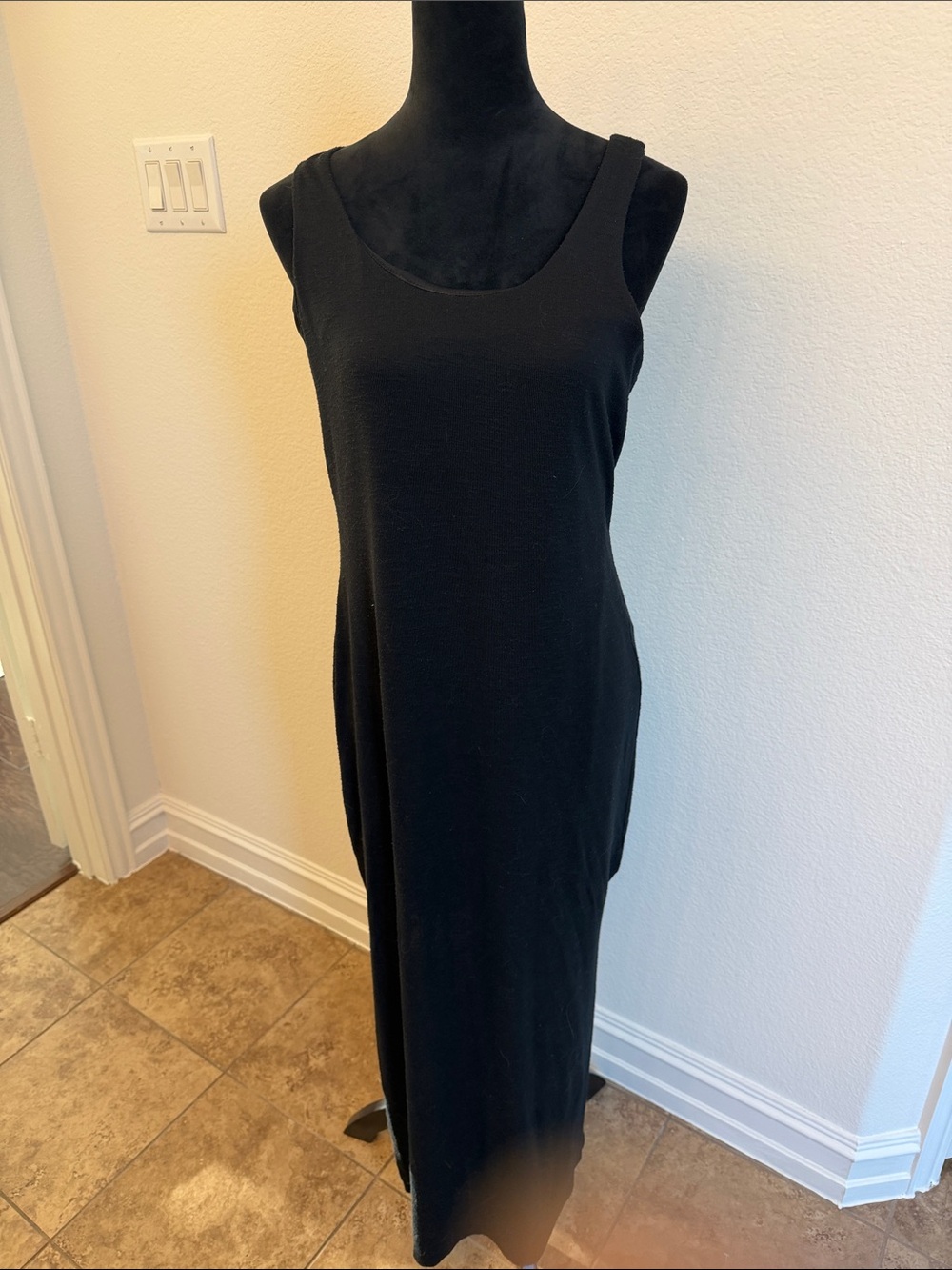 JustFab Black Scoop Tank Maxi Dress